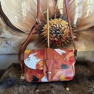 Colorful Leather Crossbody Bag DOONEY AND BOURKE . Preloved and vintage